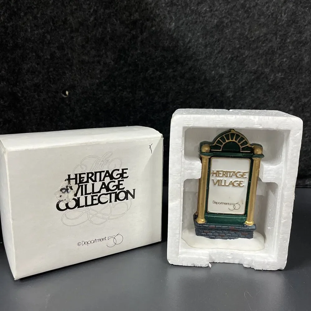 NIB‎ Dept 56 Heritage Village Bisque Sign 4
